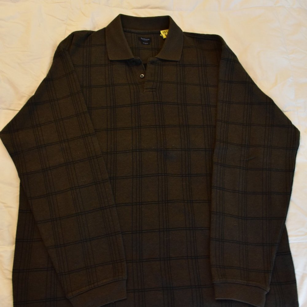 Long sleeve Van Husen Studio Dress Polo Shirt L